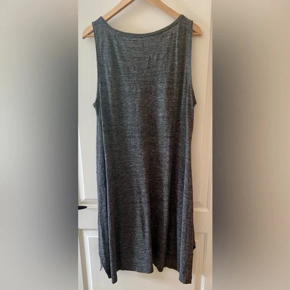 Eileen Fisher Charcoal Organic Linen Dress - Picture 2 of 11